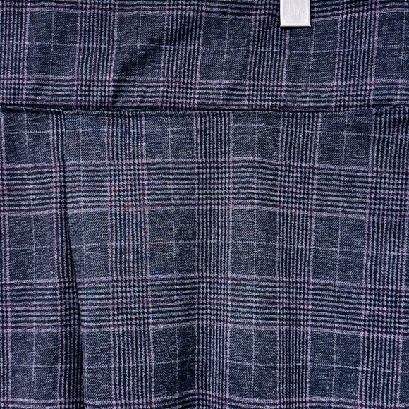 D. JEANS Grey plaid stretch pants - Picture 7 of 8